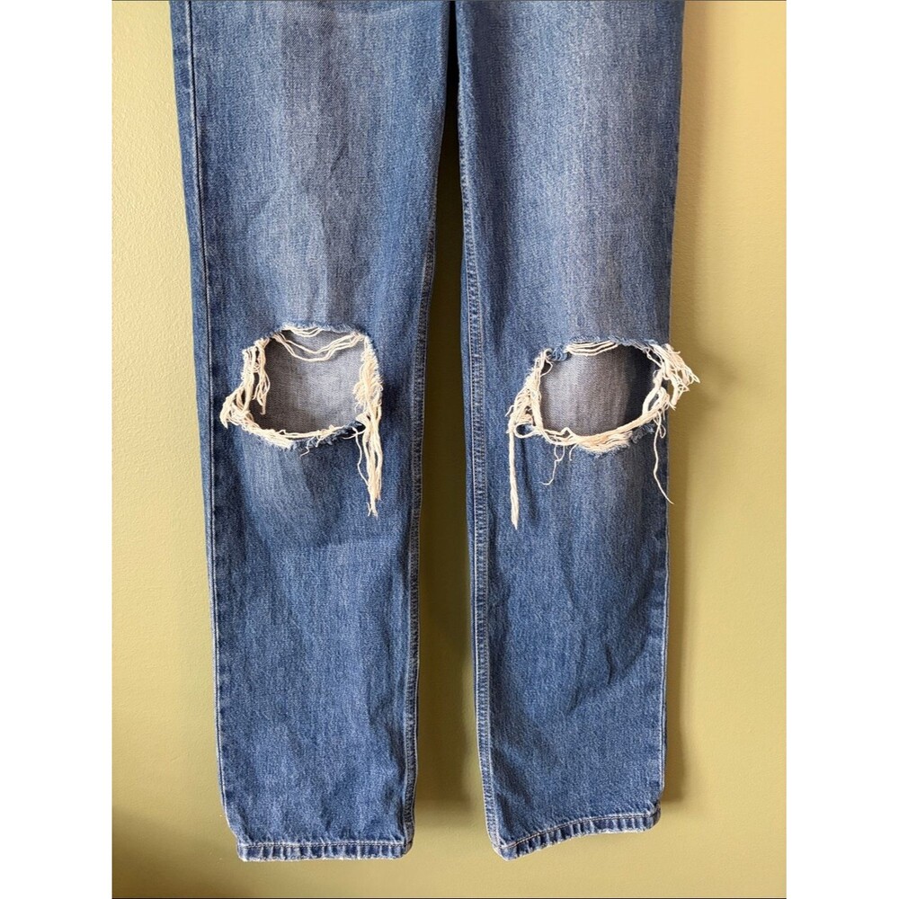 Levi's Low Pro Straight Distressed Ripped Jeans Sz 26 - Picture 4 of 9